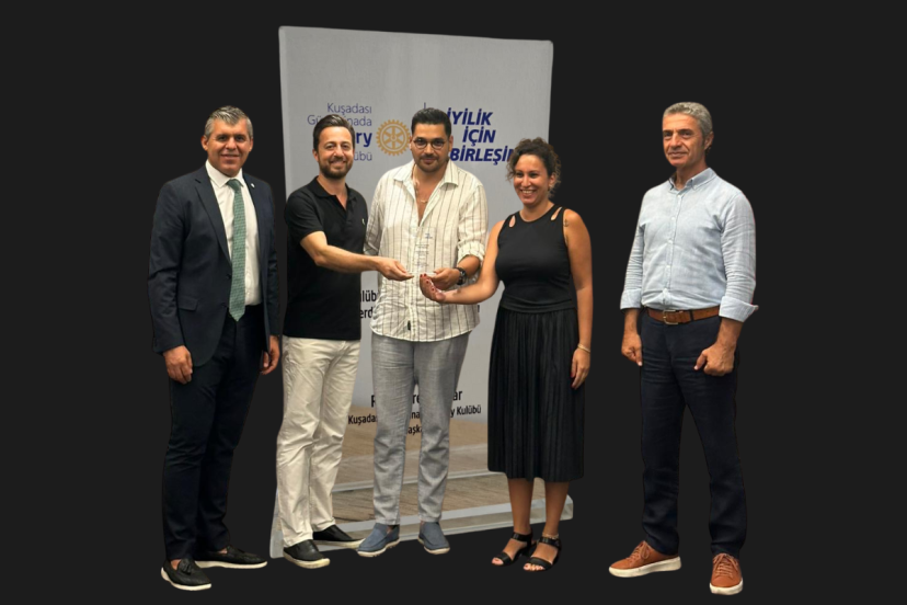 Güvercinada Rotary Kulübü’nden Can Sarhanlı’ya Plaket