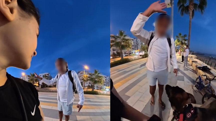 Alanya’da Bankta Köpekli Genç Kızın Yanına Gelen Şahıs Tepki Çekti