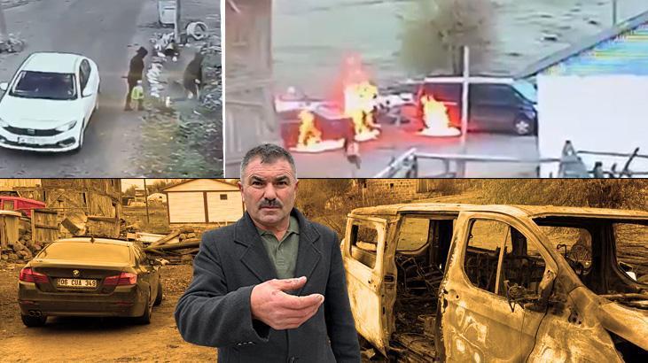 Muhtarın Evine Kundaklama: 4 Araç Küle Döndü, 1 Şüpheli Yakalandı