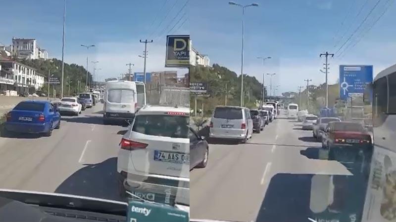 Trafikte Örnek Davranış: Bartın’da Sürücüler “Fermuar Sistemiyle” Ambulansa Saniyeler İçinde Yol Açtı!