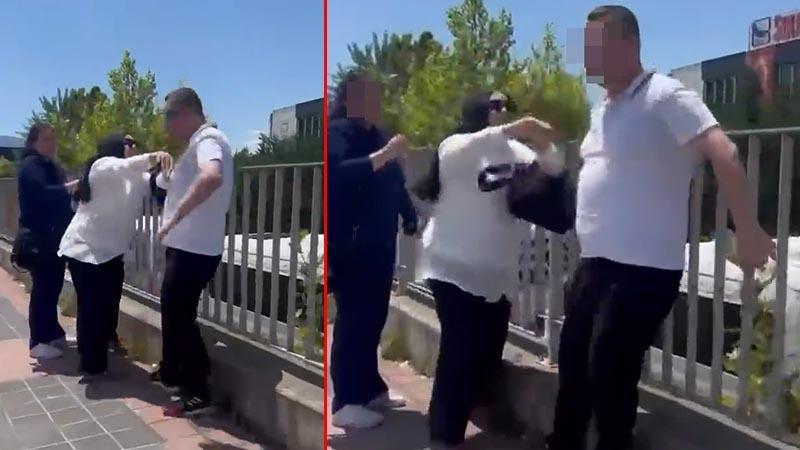 KALDIRIMDA DEHŞET! KADINI BOĞAZINI SIKARAK DARBETTİ