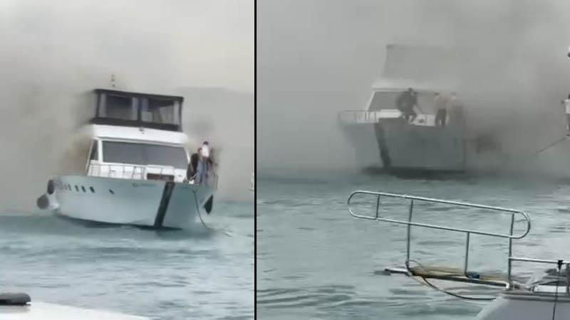 Bebek Açıklarında Tekne Yangını! Ekipler Seferber Oldu
