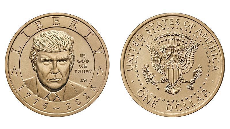 ABD, bağımsızlığın 250’nci yılı için Trump portreli altın 1 dolarlık madeni para basacak