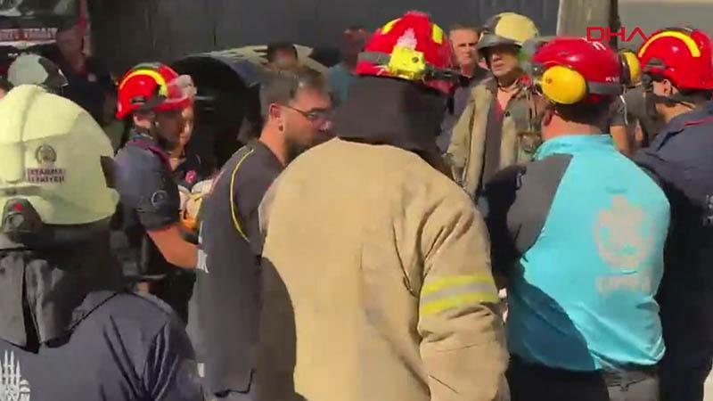 Avcılar’da metruk binada kiriş çöktü: İşçi yaralandı