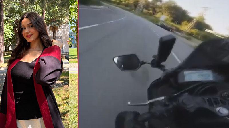 Şile’de Ceyda Yakova’nın ölümüne neden olan motosiklet kazası kamerada