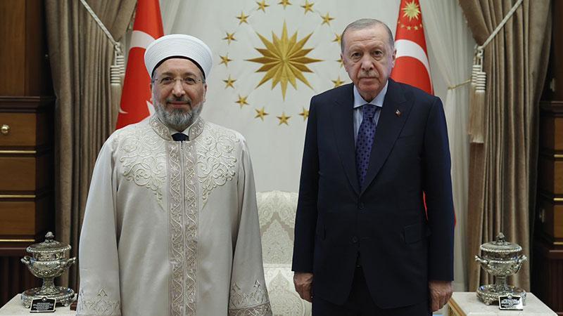 Cumhurbaşkanı Erdoğan, Diyanet İşleri Başkanı Arpaguş’u kabul etti