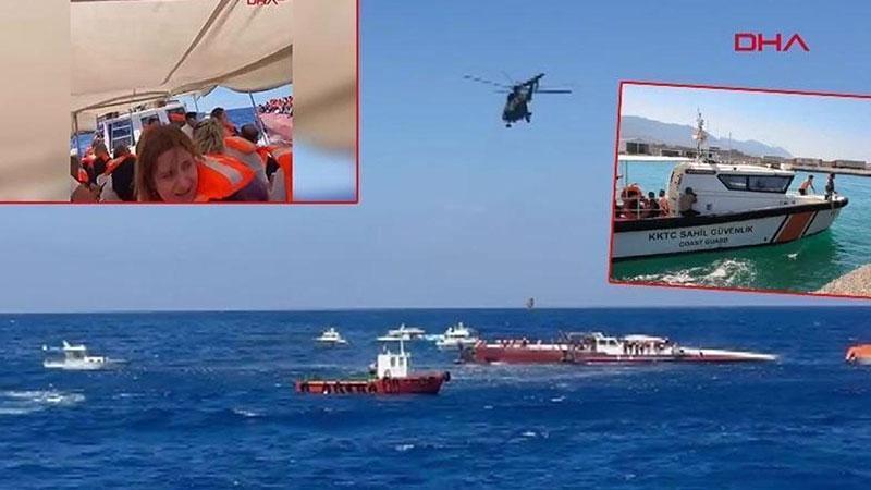 Girne’deki gemi kazasında yeni gelişme: Geminin su aldığı görüntülendi