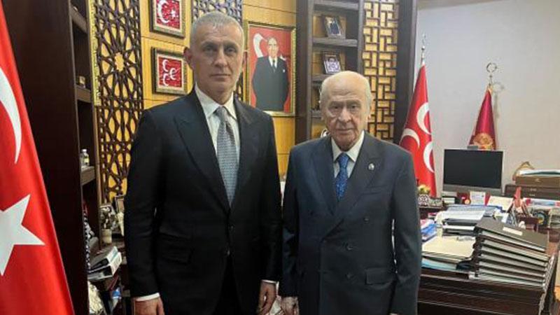 TFF Başkanı Hacıosmanoğlu, Devlet Bahçeli’yi ziyaret etti